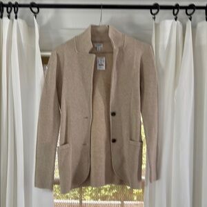 J. Crew Classic knit Tan Blazer beige sweater xs